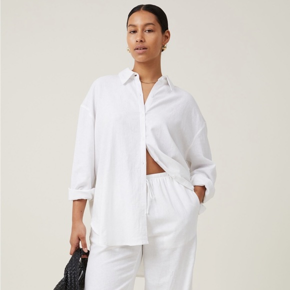 Cotton On Tops - White button up shirt from cotton on